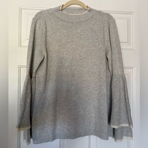 Style & Co. Gray Bell Sleeve Knit Sweater